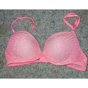 Victoria's Secret VERY SEXY LIGHTLY LINED PLUNGE BRA Size 34C Pink Tan